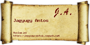 Jagyugy Antos névjegykártya